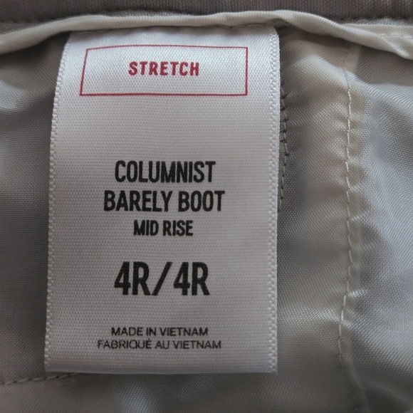 Express Columnist Gray Plaid Barely Boot Pants Size 4R MidRise Stretch 4 Pockets - Picture 7 of 16